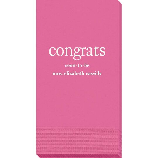 Big Word Congrats Guest Towels